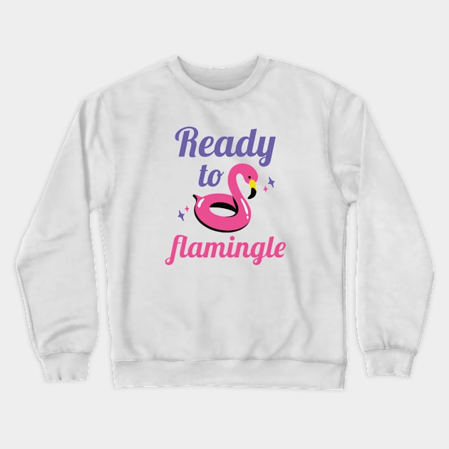 Ready To Flamingle Crewneck Sweatshirt by LuckyFoxDesigns